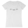 T-shirt Femme - Rugby - Cœur de Joueuse - Hémisphère Nord Made in France - T-shirt - Women - DTG Blanc / XS