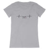 T-shirt Femme - Rugby - Cœur de Joueuse - Hémisphère Nord Made in France - T-shirt - Women - DTG Gris / XS