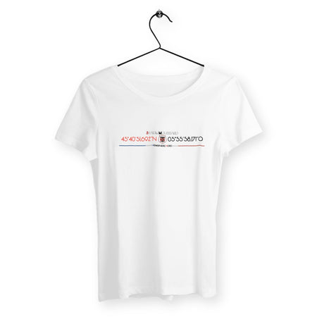 T-shirt Femme - Rugby - Stade Moussard - Hémisphère Nord Premium Plus Blanc / XS