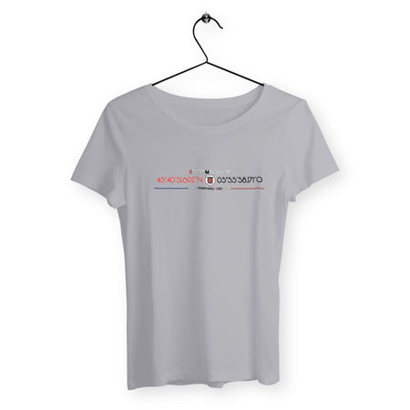 T-shirt Femme - Rugby - Stade Moussard - Hémisphère Nord Premium Plus Gris / XS