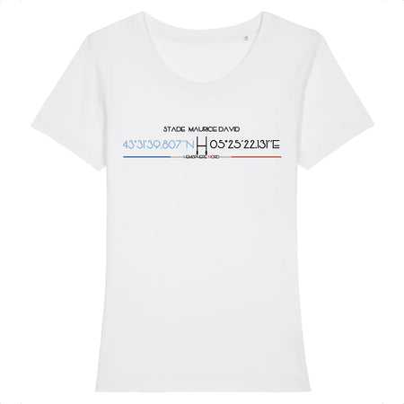 T-shirt Femme - Rugby - Aix-en-Provence - Hémisphère Nord Stanley Stella - Expresser - DTG XS / Blanc