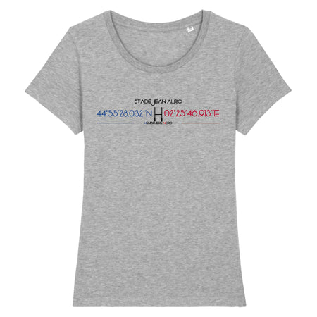 T-shirt Femme - Rugby - Aurillac - Hémisphère Nord Stanley Stella - Expresser - DTG XS / Gris