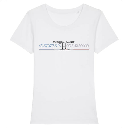 T-shirt Femme - Rugby - Bayonne - Hémisphère Nord Stanley Stella - Expresser - DTG XS / Blanc