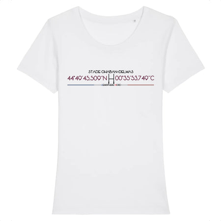T-shirt Femme - Rugby - Bordeaux Bègles - Hémisphère Nord Stanley Stella - Expresser - DTG XS / Blanc