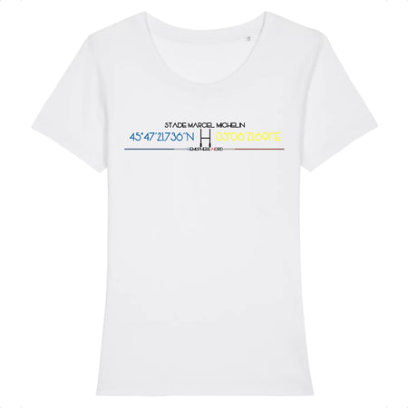 T-shirt Femme - Rugby - Clermont - Hémisphère Nord Stanley Stella - Expresser - DTG XS / Blanc
