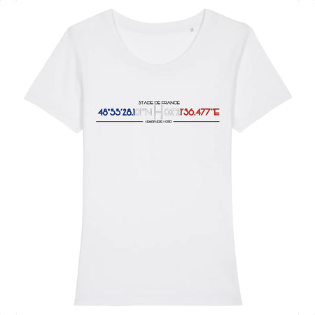T-shirt Femme - Rugby - France - Hémisphère Nord Stanley Stella - Expresser - DTG XS / Blanc