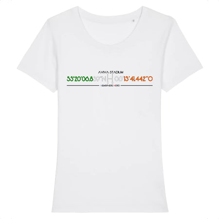 T-shirt Femme - Rugby - Irlande - Hémisphère Nord Stanley Stella - Expresser - DTG XS / Blanc
