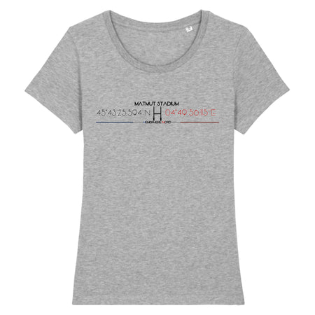 T-shirt Femme - Rugby - Lyon - Hémisphère Nord Stanley Stella - Expresser - DTG XS / Gris