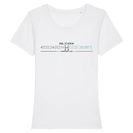 T-shirt Femme - Rugby - Montpellier - Hémisphère Nord Stanley Stella - Expresser - DTG XS / Blanc
