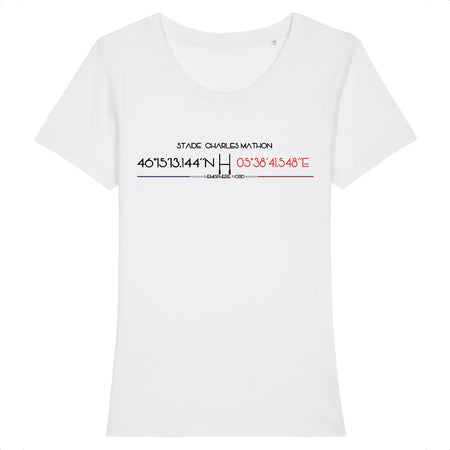 T-shirt Femme - Rugby - Oyonnax - Hémisphère Nord Stanley Stella - Expresser - DTG XS / Blanc