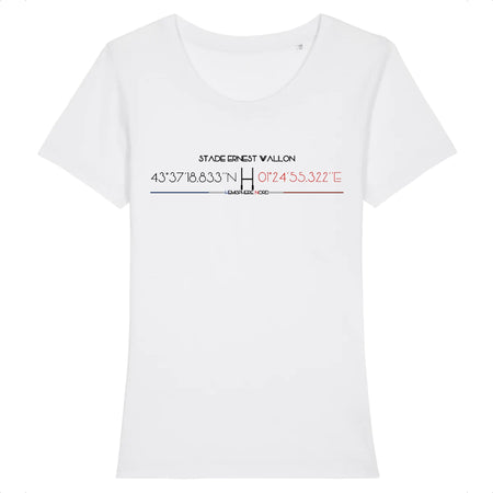 T-shirt Femme - Rugby - Toulouse - Hémisphère Nord Stanley Stella - Expresser - DTG XS / Blanc