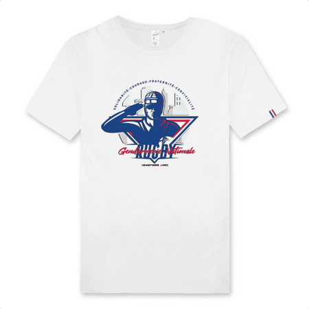 T-shirt Rugby Homme - Gendarmerie Nationale - Hémisphère Nord Made in France - T-shirt - Men - DTG S / Blanc