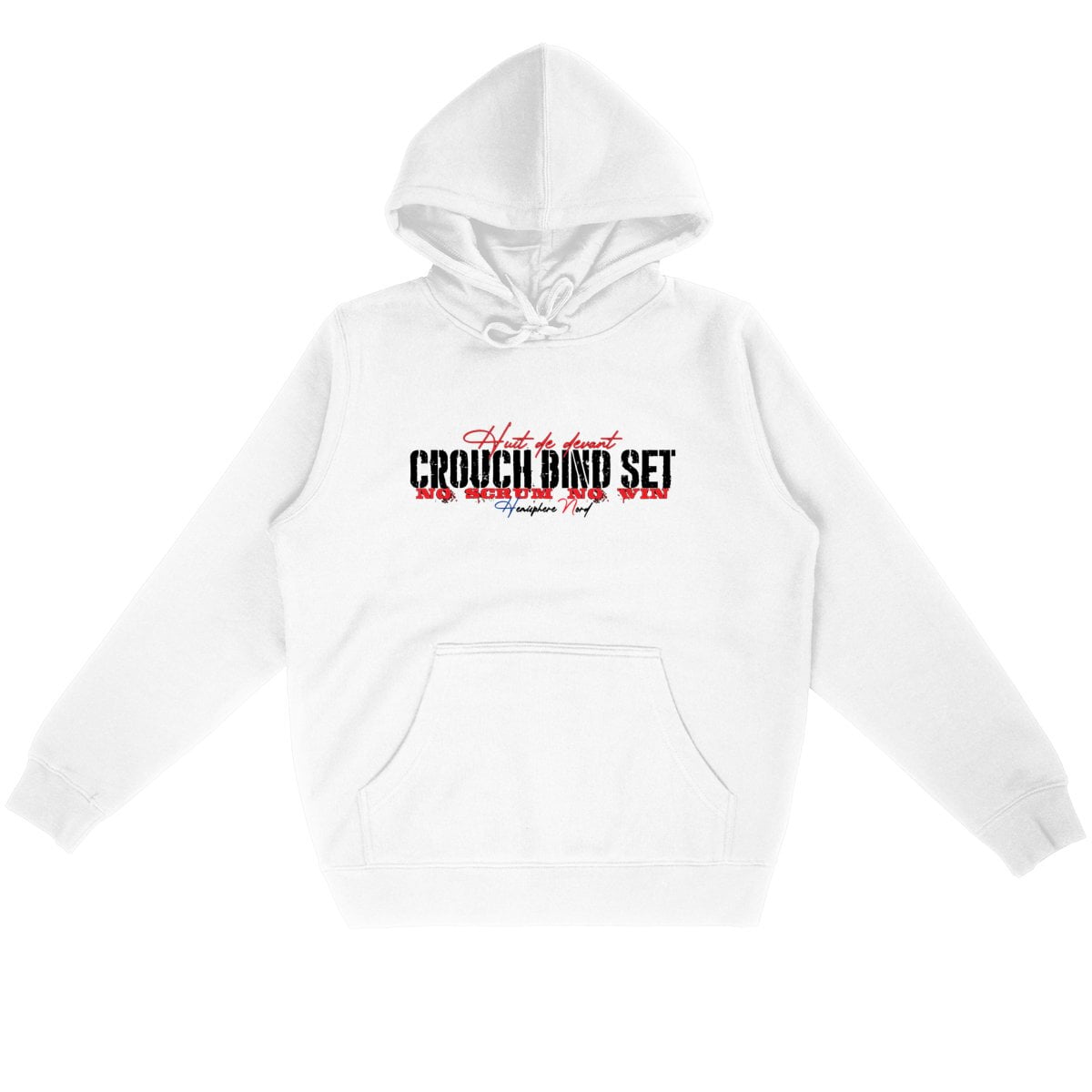 Sweat à capuche - Rugby - Scrum - Hémisphère Nord Hoodie - DRUMMER - Stanley - DTG Blanc / S