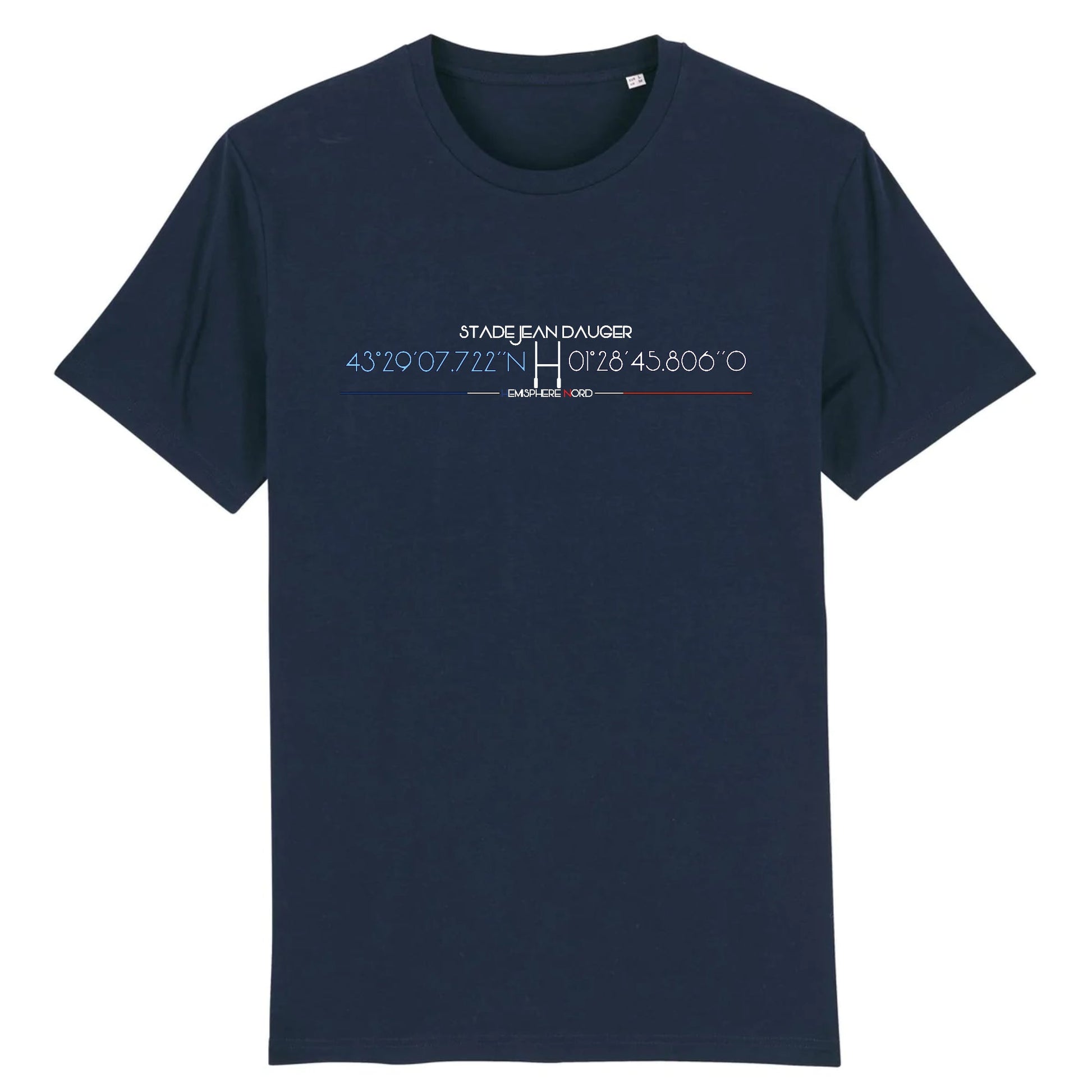 T-shirt Homme - Rugby - Bayonne - Hémisphère Nord Stanley/Stella Creator - DTG XS / Marine