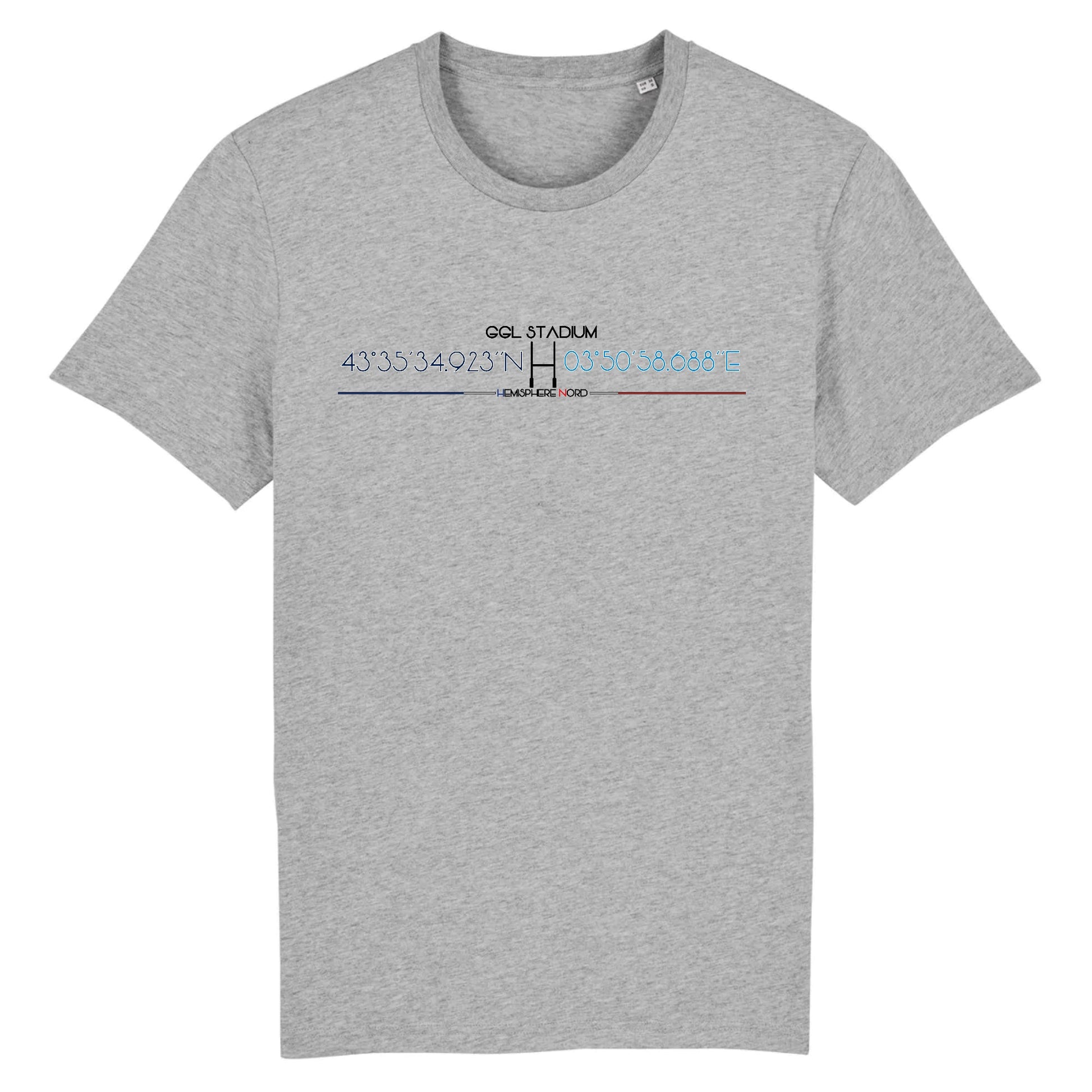 T-shirt Homme - Rugby - Montpellier - Hémisphère Nord Stanley/Stella Creator - DTG XS / Gris