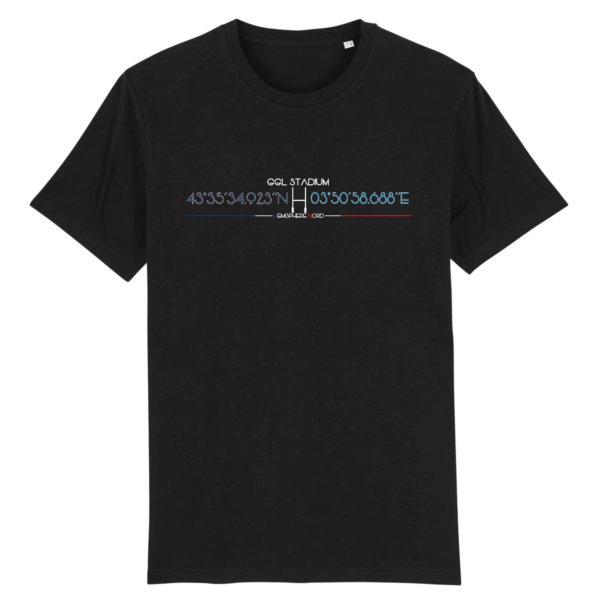 T-shirt Homme - Rugby - Montpellier - Hémisphère Nord Stanley/Stella Creator - DTG XS / Noir